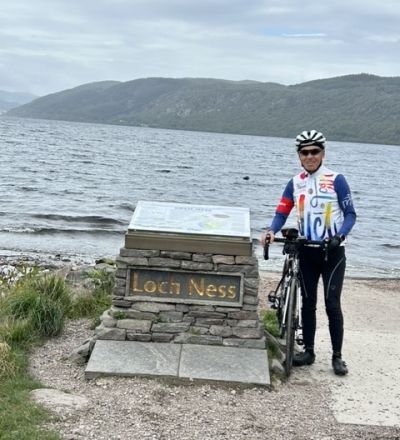 Darryl Vancise Cycling on the  tour with redspokes